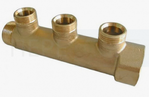 Коллектор раст. вых.5см 3/4"х  5 х1/2 н/н латунь