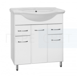 Тумба №26 под умыв. Эльбрус (2 ящика) белая 90