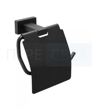 Держатель д/туалетной бумаги с крышкой,ЧЕРНЫЙ ViEiR
