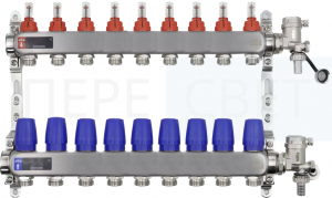 Коллекторная группа с расход.SMSНЕРЖ1"x3/4" 9вых