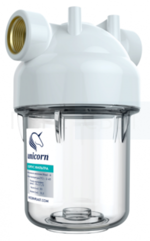 Магистральный фильтр 5" прозрачный корпус 3/4"