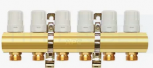 Гребенка с вентилями 1"х3/4х12