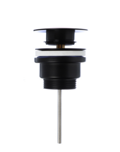 Донный клапан для раковины, черный матовый