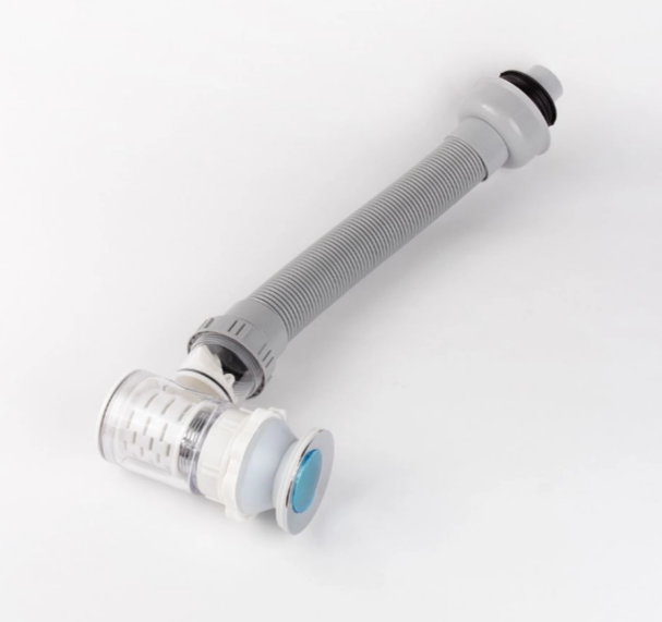 Сифон для ванны с переливом и обратным клапаном