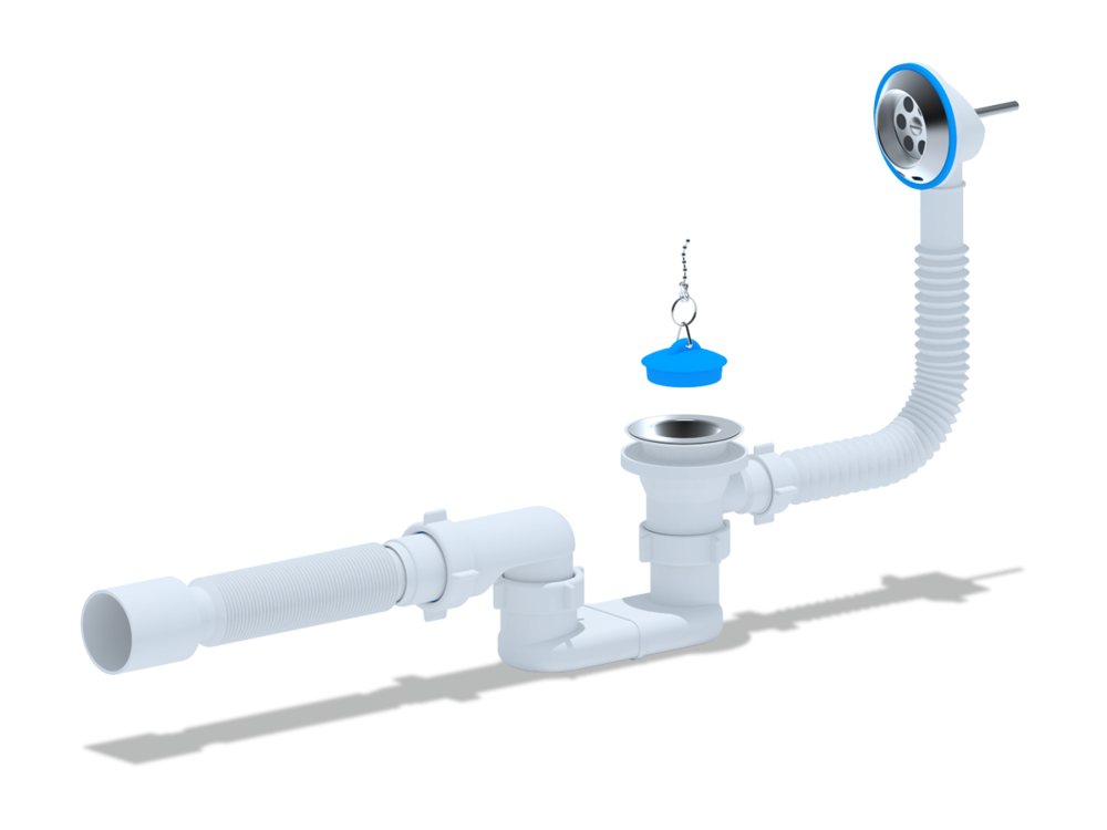 Сифон Ани для ванны 1 1/2" с г/т 40х50