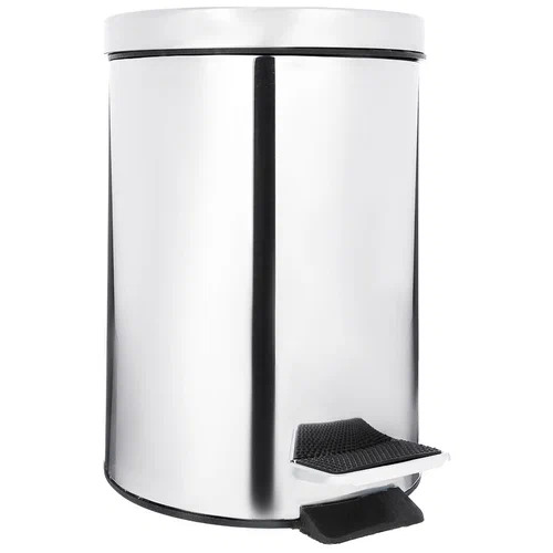 Мусорный бак 8л хром, металл