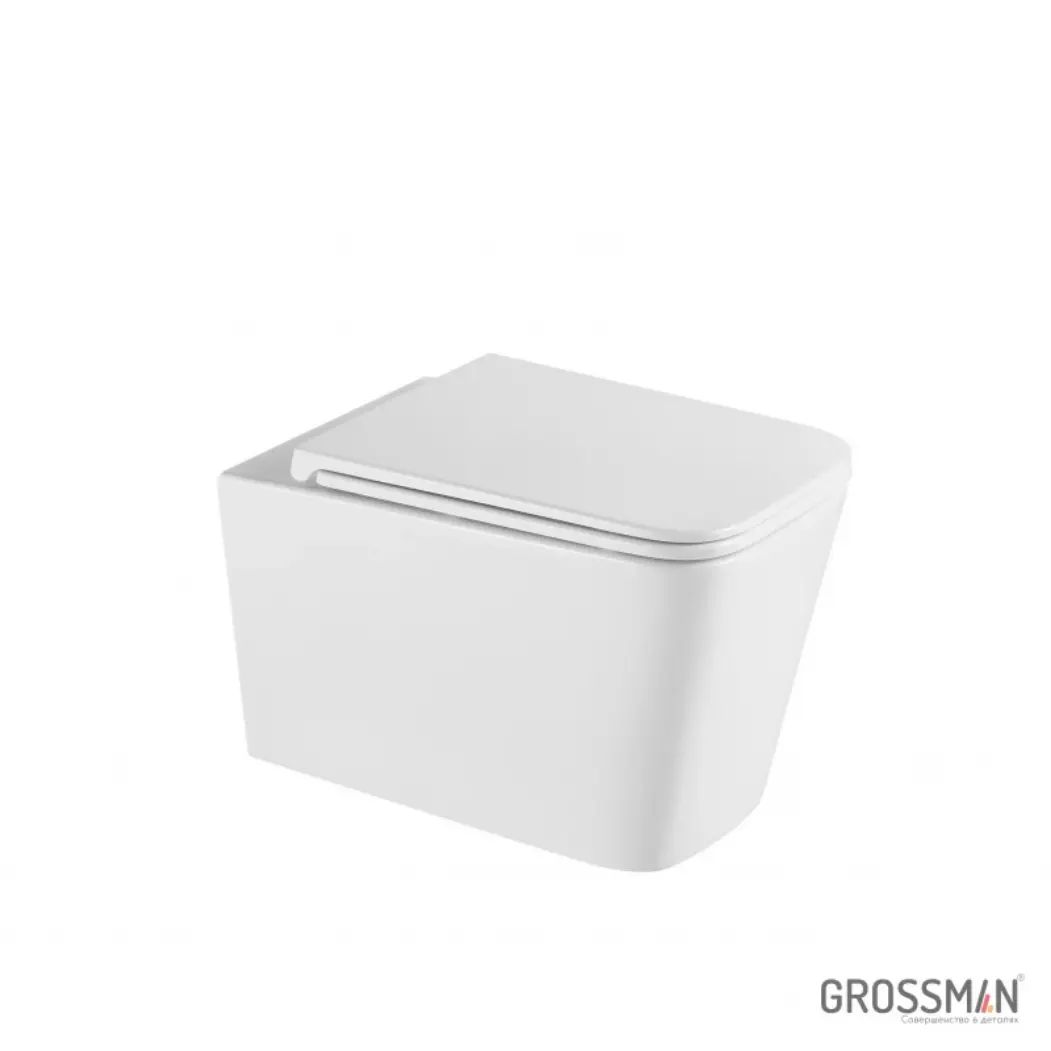 Унитаз подвесной GR-4441SQ безоб.тонкая крышка