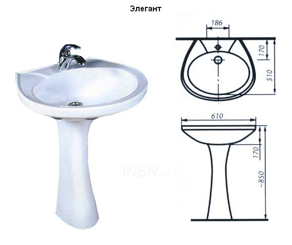 Умывальник на пьедестале  "Элегант"