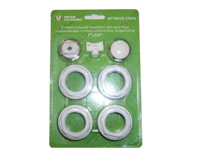 Комплект для радиатора Белые колодези 3/4