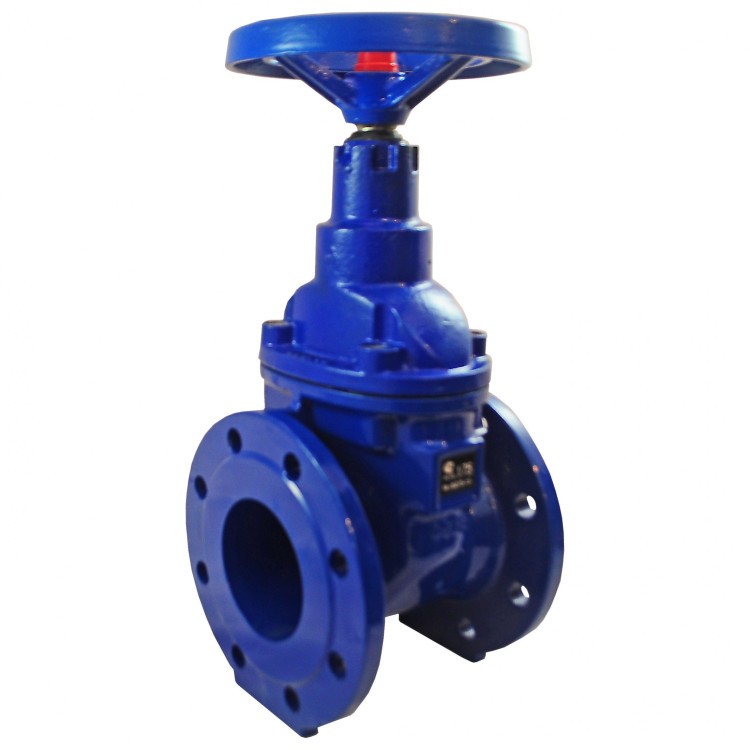 Задвижка чугун МЗВ Ду 50 Ру16 t75с Обрезин. клин Синяя