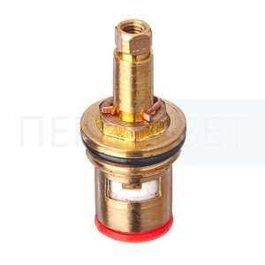 Кран-букса 1/2" керамика квадрат п/крест мел/резьб