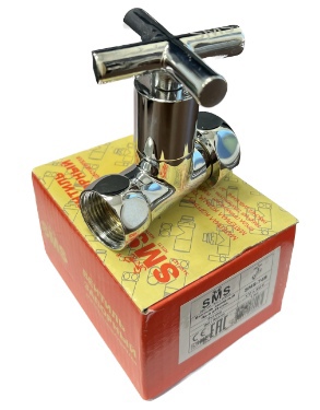 Вентиль ПРЯМОЙ ручка крест 1"х3/4" г/г для п/суш