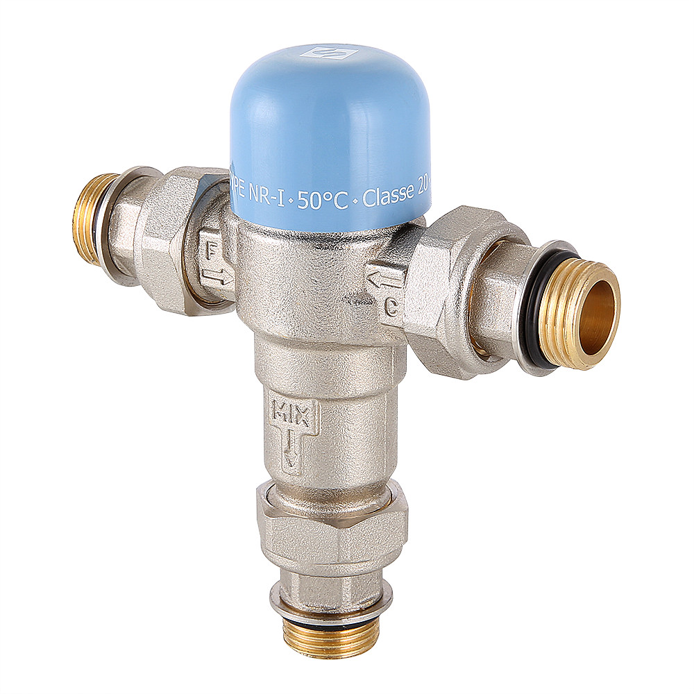 Смеситель термостат. трехходовой VALTEC 1/2" не регулир. (47 С)