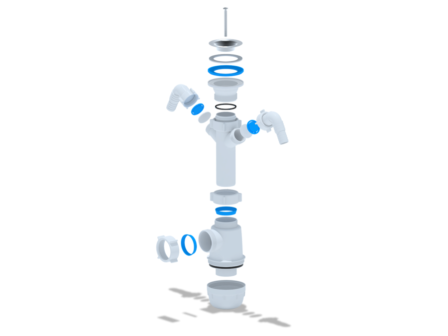 Сифон Ани Грот 1 1/2"* 40 с 2 - мя отв. с/м
