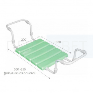 Сиденье д/ванной "Лидер" зеленое