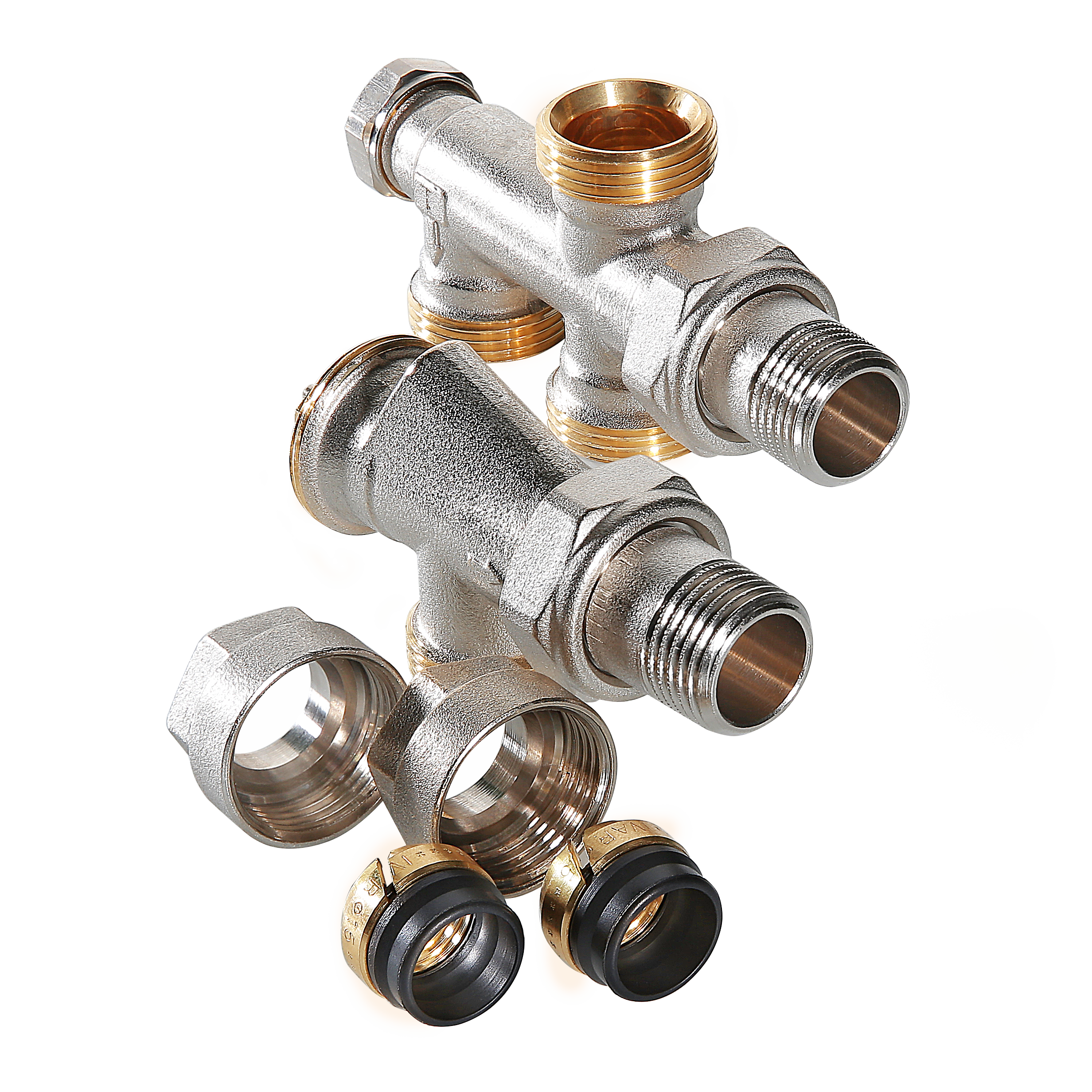 Термостатический узел  VALTEC для ниж подкл.радиатора двухтрубная система (комплект) 1/2"х100%х3/4 евроконус