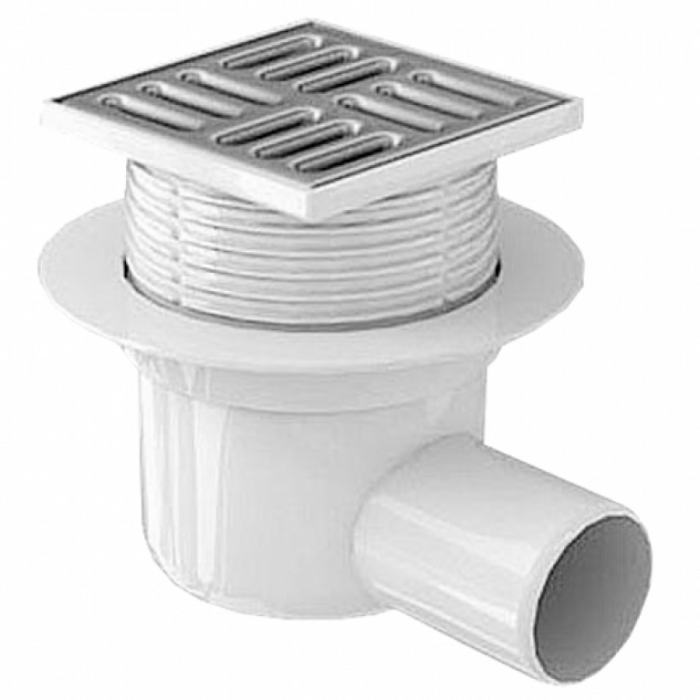 Трап СУХОЙ гориз регул. 50 выпуск 15*15 с нерж/решетка