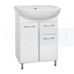 Тумба №11 под умыв. Стелла 60 (1ящик) белая