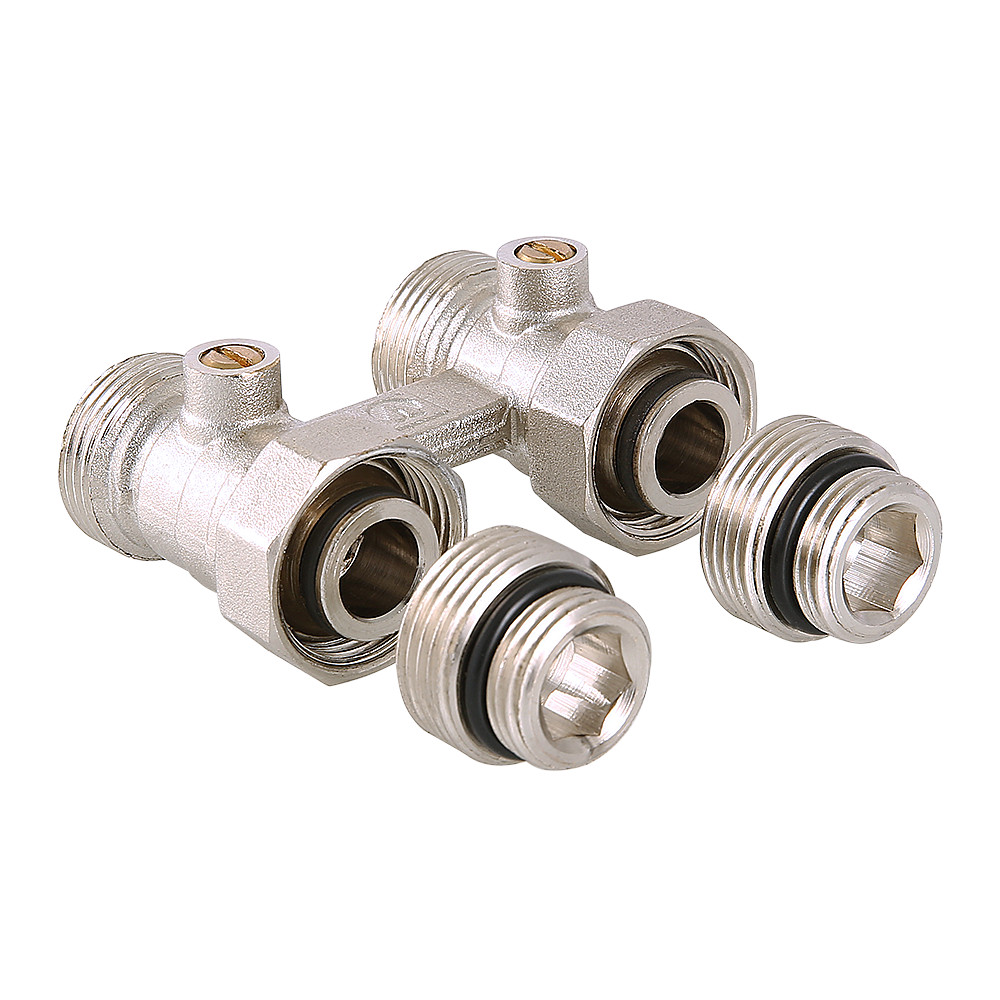 Узел VALTEC нижнего подключения радиатора (в комплекте с 2-мя адаптерами), Eurokonus