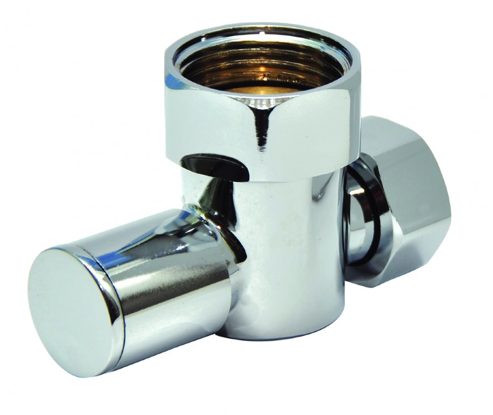 Вентиль угловой, ручка колпак 1"х3/4" г/г для п/суш.