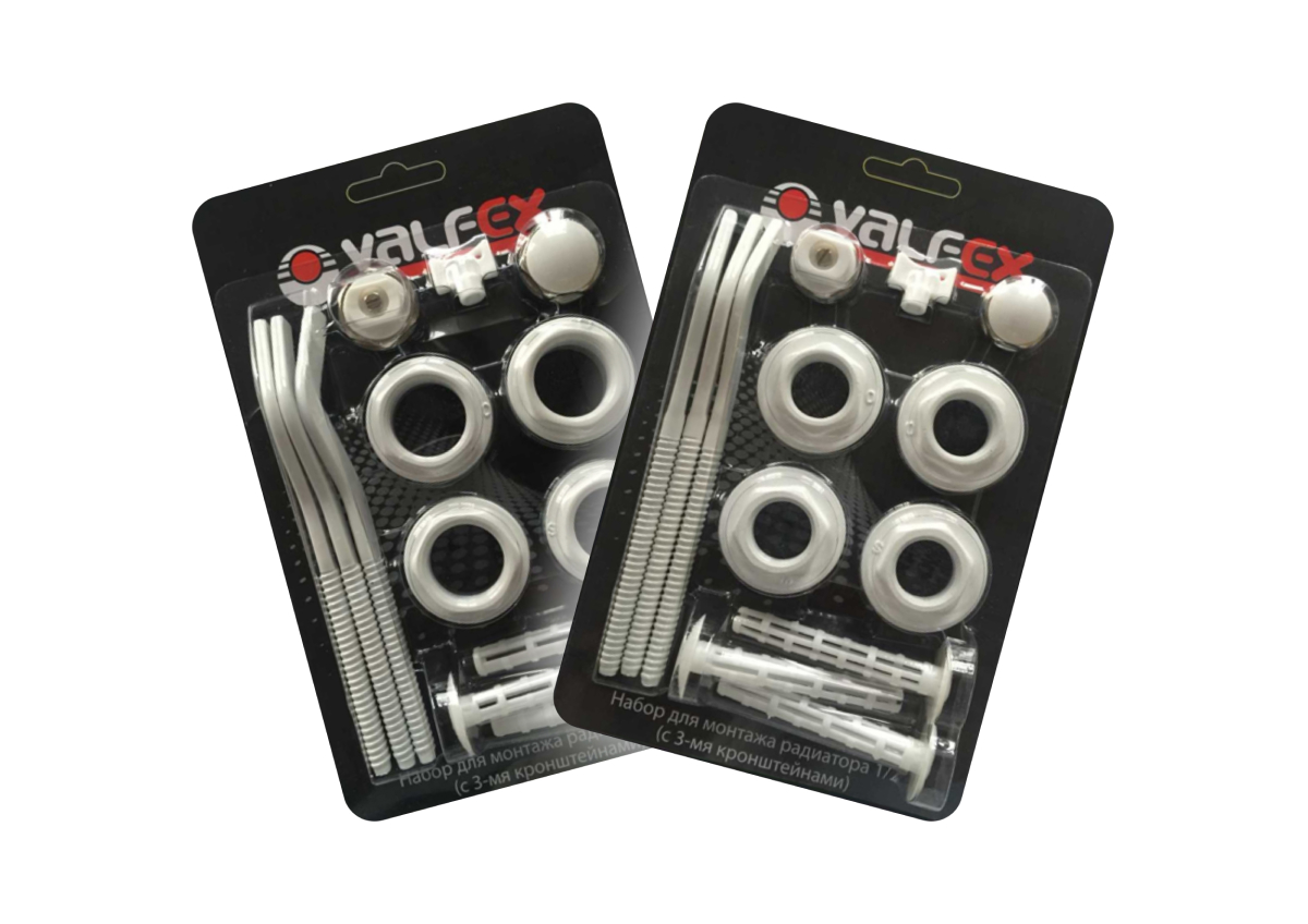 Комплект для радиатора VALFEX 3/4"с 3 кронштейнами