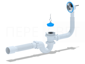 Сифон Ани для ванны 1 1/2" с г/т 40х50