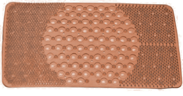 Коврик на присосках массажный 68*38 Коричневый