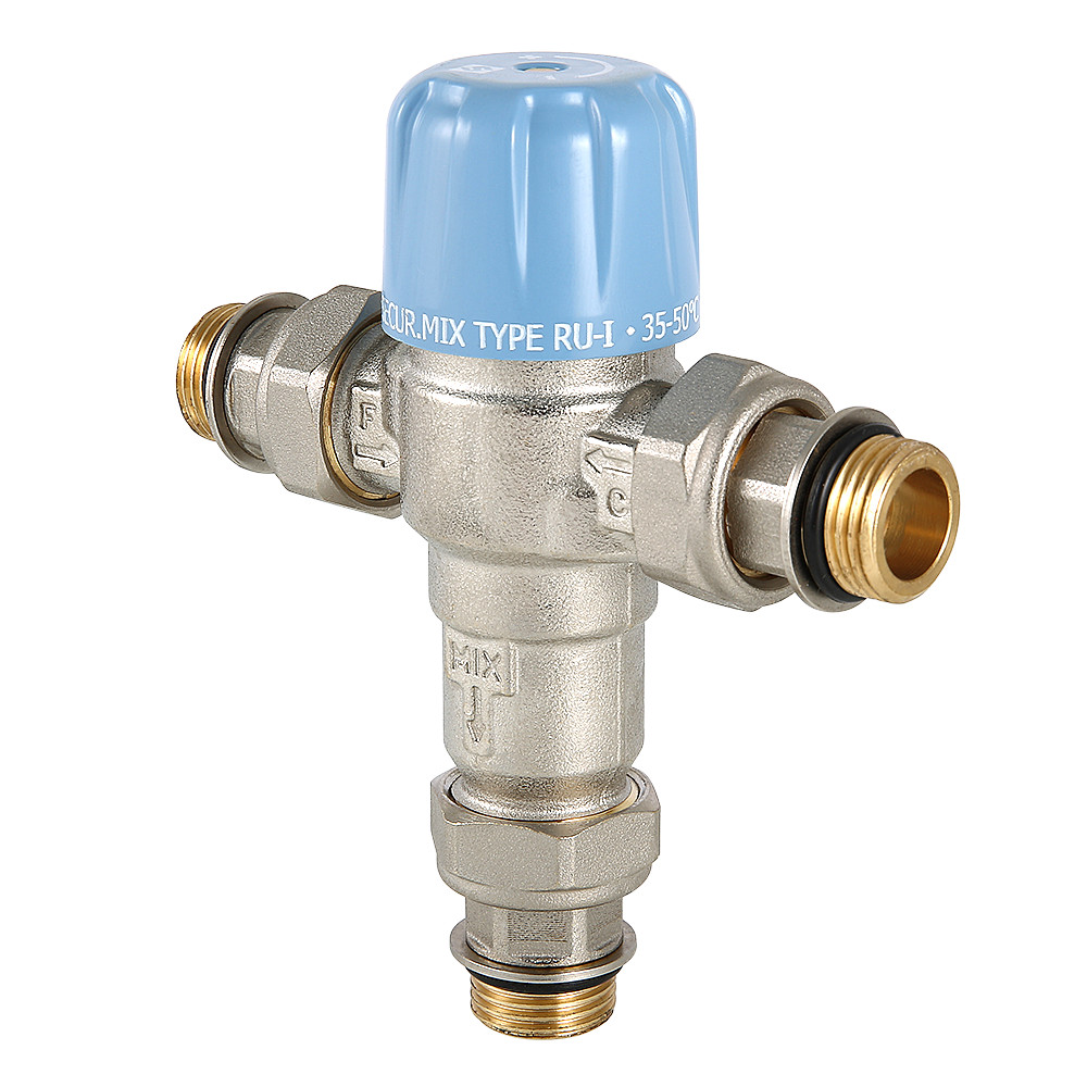 Смеситель термостат. трехходовой VALTEC 1/2" регулир. (35-55 С)