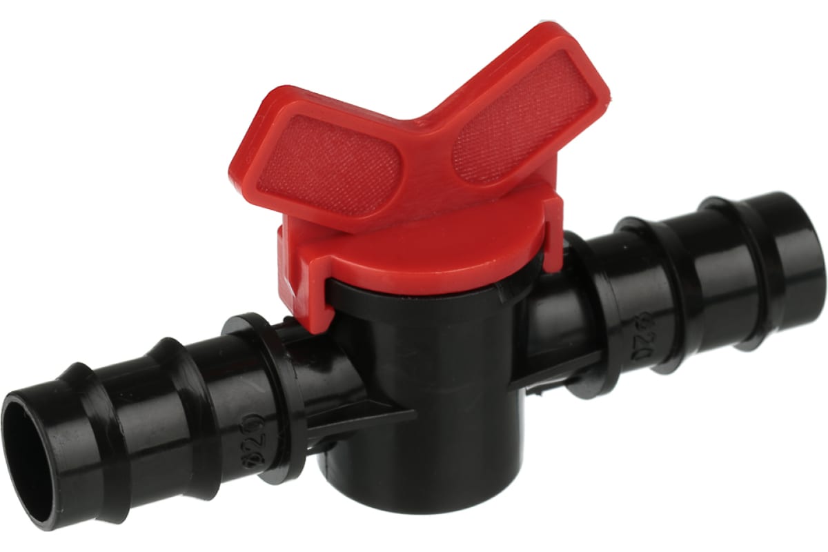 Кран проходный для шланга d20x20 прямой