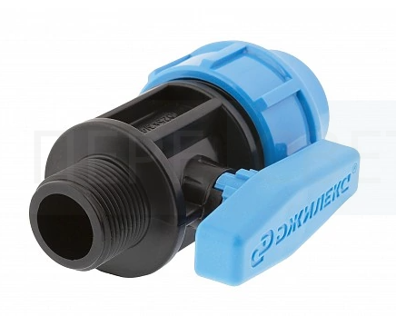 Кран шаровой 25х3/4" нар. ПЭ Джилекс