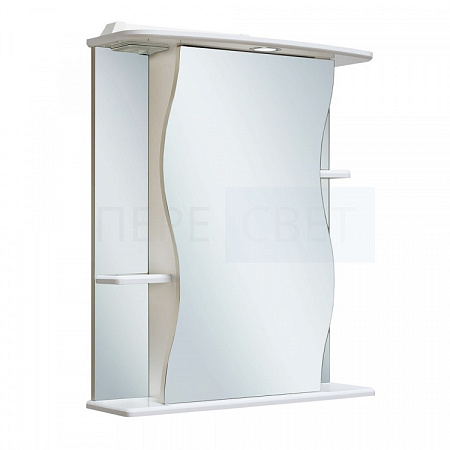 Лилия  Зеркало-шкаф белое свет 60 см