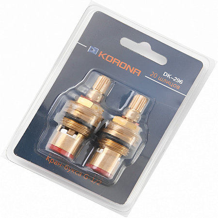 Кран-букса 1/2" керамика 20 шлицов БЛИСТЕР DK-296