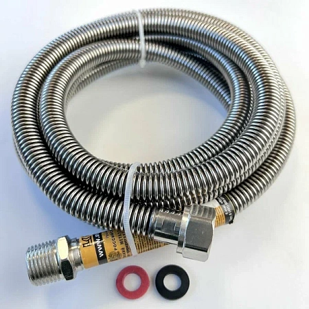Подводка д/газа сильфон   3/4" х 2,5 г/ш