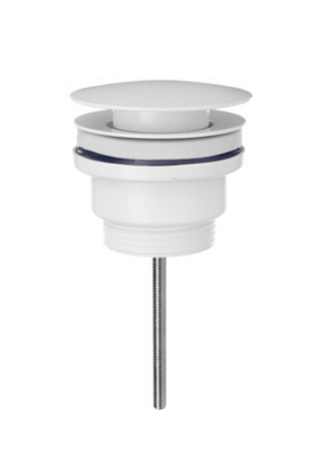 Донный клапан для раковины, белый матовый