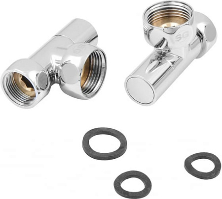 Вентиль угловой, ручка колпак 1"х3/4" г/г для п/суш,