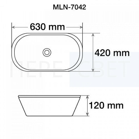 Фигурный умывальник Melana -800-78125