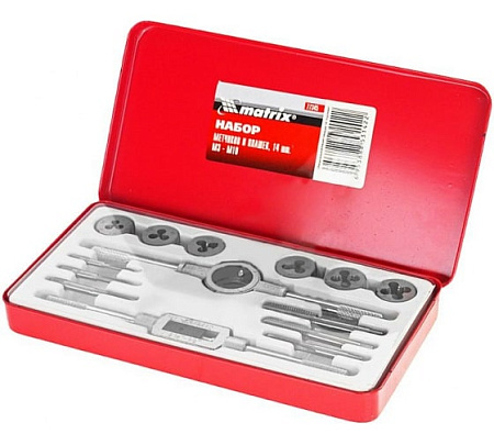 Набор метчиков и плашек 14пр. М3-М10