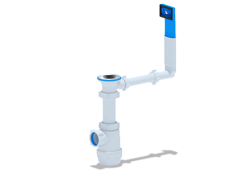 Сифон Ани Грот 1 1/2"* 40 с переливом д/мойки