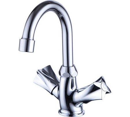 Смеситель д/умывальника "Кристалл", маховики