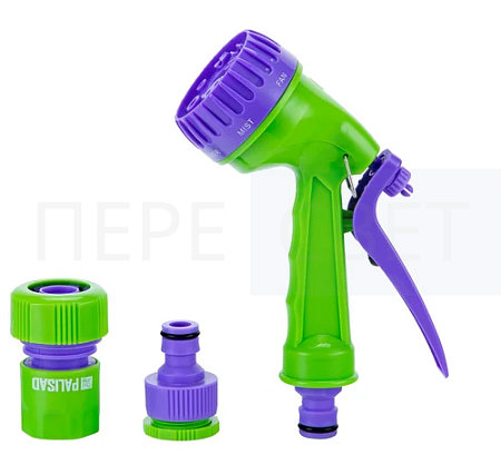 Пистолет с фиксатором, адаптером и соединителем