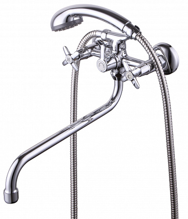 Смеситель д/ванны Маховики "Элика", излив 300 Смеситель д/ванны Маховики "Элика", излив 300