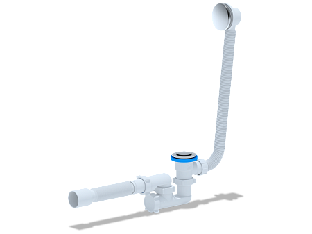 Сифон Ани д/в клик-клак, с вып и пер, г/тр. 375*40*50 (сетка)