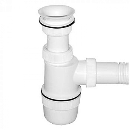 ВИР  Сифон бут. (гофроколено 65 см.) белый 122