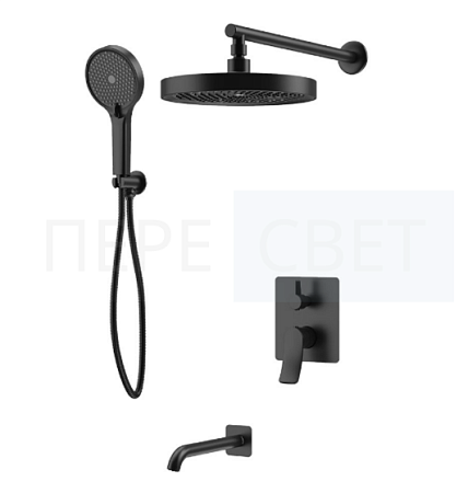 Душевая скрытая сист.троп.душ VALFEX 80553-7 Чёрный