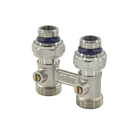 Узел OGINT нижнего подключения радиатора, Прямой Ду15 Ру10 1/2x3/4ЕК