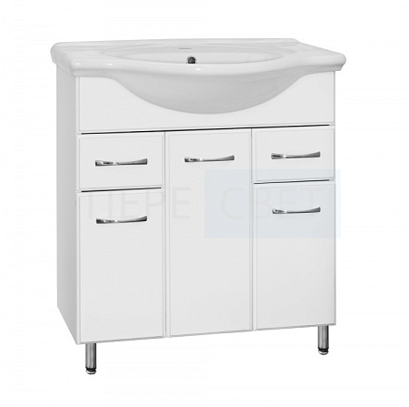 Тумба №26 под умыв. Эльбрус (2 ящика) белая 90 Тумба №26 под умыв. Эльбрус (2 ящика) белая 90