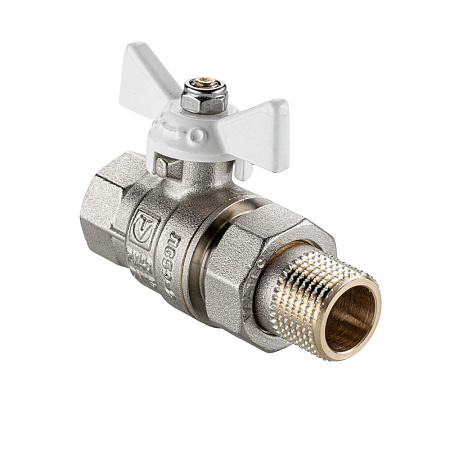 Кран шар. американка VALTEC  3/4" бел. бабочка BASE-ГОСТ