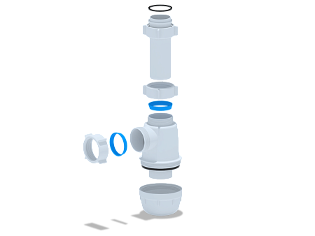 Сифон Ани Грот 1 1/2"* 40 без выпуска Сифон Ани Грот 1 1/2"* 40 без выпуска