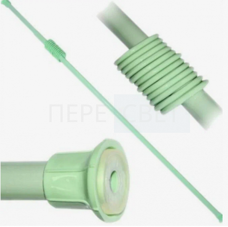 Карниз с кольцами салатовый