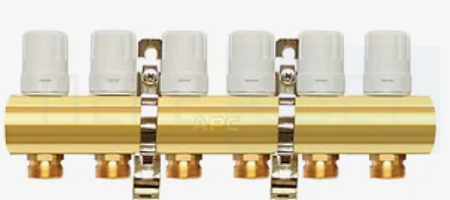 Гребенка с вентилями 1"х3/4х12